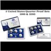 Image 1 : Group of 2 1999-2000 United States Quarters Proof Set - 10 pc set -  Low Mintage