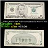Image 1 : **Star Note** 1999 $5 Green Seal Federal Reserve Note Grades vf+