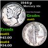Image 1 : 1944-p Mercury Dime 10c Grades GEM Unc