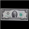 Image 2 : 1976 $2 Green Seal Federal Reseve Note (Philadelphia, PA) Grades Gem CU