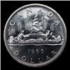 Image 3 : 1965 Small Beads, Pointed 5 Canada Dollar $1 Grades GEM++ PL
