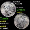 Image 1 : 1923-p Peace Dollar $1 Grades Choice+ Unc