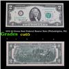 Image 1 : 1976 $2 Green Seal Federal Reseve Note (Philadelphia, PA) Grades Gem CU