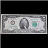 Image 2 : 1976 $2 Green Seal Federal Reseve Note (Philadelphia, PA) Grades Gem CU