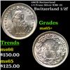 Image 1 : 1967B Switzerland 1/2 Franc Silver KM# 23 Grades GEM+ Unc