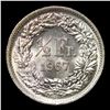 Image 3 : 1967B Switzerland 1/2 Franc Silver KM# 23 Grades GEM+ Unc