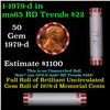 Image 1 : Shotgun Lincoln 1c roll, 1979-d 50 pcs Bank Wrapper.