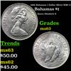 Image 1 : 1966 Bahamas 1 Dollar Silver KM# 8 Grades Select Unc
