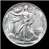 Image 2 : 1943-p Walking Liberty Half Dollar 50c Grades Choice+ Unc
