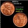 Image 1 : 1952-s Lincoln Cent 1c Grades GEM Unc RB