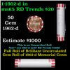 Image 1 : Shotgun Lincoln 1c roll, 1962-d 50 pcs Bank Wrapper.