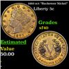 Image 1 : 1883 n/c "Racketeer Nickel" Liberty Nickel 5c Grades xf