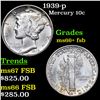 Image 1 : 1939-p Mercury Dime 10c Grades GEM++ FSB