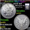 Image 1 : Proof ***Auction Highlight*** 1878 8tf Morgan Dollar $1 Graded pr64+ BY SEGS (fc)