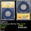 Image 1 : ANACS 1927-s Standing Liberty Quarter 25c Graded vf20 By ANACS
