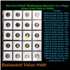 Image 1 : 20x Proof Washington Quarters in a Page, Dates from 1968 to 2009! Washington Quarter 25c Grades Bril