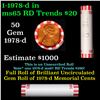 Image 1 : Shotgun Lincoln 1c roll, 1978-d 50 pcs Bank Wrapper.