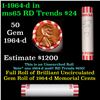 Image 1 : Shotgun Lincoln 1c roll, 1964-d 50 pcs Bank Wrapper.