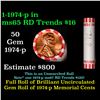 Image 1 : Shotgun Lincoln 1c roll, 1974-p 50 pcs Bank Wrapper.