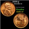 Image 1 : 1939-p Lincoln Cent 1c Grades GEM Unc RD