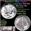 Image 1 : ***Auction Highlight*** 1943-p Mercury Dime Near TOP POP! 10c Graded ms67+ fsb BY SEGS (fc)
