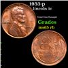 Image 1 : 1953-p Lincoln Cent 1c Grades GEM Unc RB