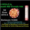 Image 1 : Shotgun Lincoln 1c roll, 1976-d 50 pcs Bank Wrapper.