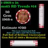 Image 1 : Shotgun Lincoln 1c roll, 1968-s 50 pcs Bank Wrapper.