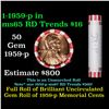 Image 1 : Shotgun Lincoln 1c roll, 1959-p 50 pcs Bank Wrapper.