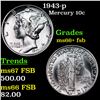 Image 1 : 1943-p Mercury Dime 10c Grades GEM++ FSB