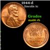 Image 1 : 1944-d Lincoln Cent 1c Grades GEM+ Unc RB