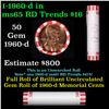 Image 1 : Shotgun Lincoln 1c roll, 1960-d 50 pcs Bank Wrapper.