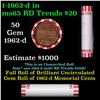 Image 1 : Shotgun Lincoln 1c roll, 1962-d 50 pcs Bank Wrapper.