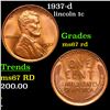 Image 1 : 1937-d Lincoln Cent 1c Grades GEM++ Unc RD