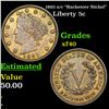 Image 1 : 1883 n/c "Racketeer Nickel" Liberty Nickel 5c Grades xf
