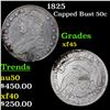 Image 1 : 1825 Capped Bust Half Dollar 50c Grades xf+