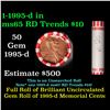 Image 1 : Shotgun Lincoln 1c roll, 1995-d 50 pcs Bank Wrapper.