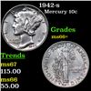 Image 1 : 1942-s Mercury Dime 10c Grades GEM++ Unc