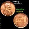 Image 1 : 1944-p Lincoln Cent 1c Grades GEM+ Unc RB