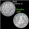 Image 1 : 1912 Liberty Nickel 5c Grades vg+