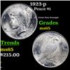 Image 1 : 1923-p Peace Dollar $1 Grades GEM Unc