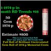 Image 1 : Shotgun Lincoln 1c roll, 1974-p 50 pcs Bank Wrapper.