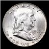 Image 2 : 1963-d Franklin Half Dollar 50c Grades Choice Unc+ FBL