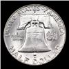Image 3 : 1963-d Franklin Half Dollar 50c Grades Choice Unc+ FBL