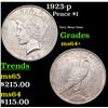 Image 1 : 1923-p Peace Dollar $1 Grades Choice+ Unc