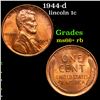 1944-d Lincoln Cent 1c Grades GEM++ RB