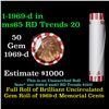 Image 1 : Shotgun Lincoln 1c roll, 1969-d 50 pcs Bank Wrapper.