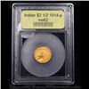 Image 4 : ***Auction Highlight*** 1914-p Gold Indian Quarter Eagle $2 1/2 Graded Select Unc By USCG (fc)