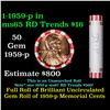 Image 1 : Shotgun Lincoln 1c roll, 1959-p 50 pcs Bank Wrapper.