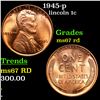 Image 1 : 1945-p Lincoln Cent 1c Grades GEM++ Unc RD